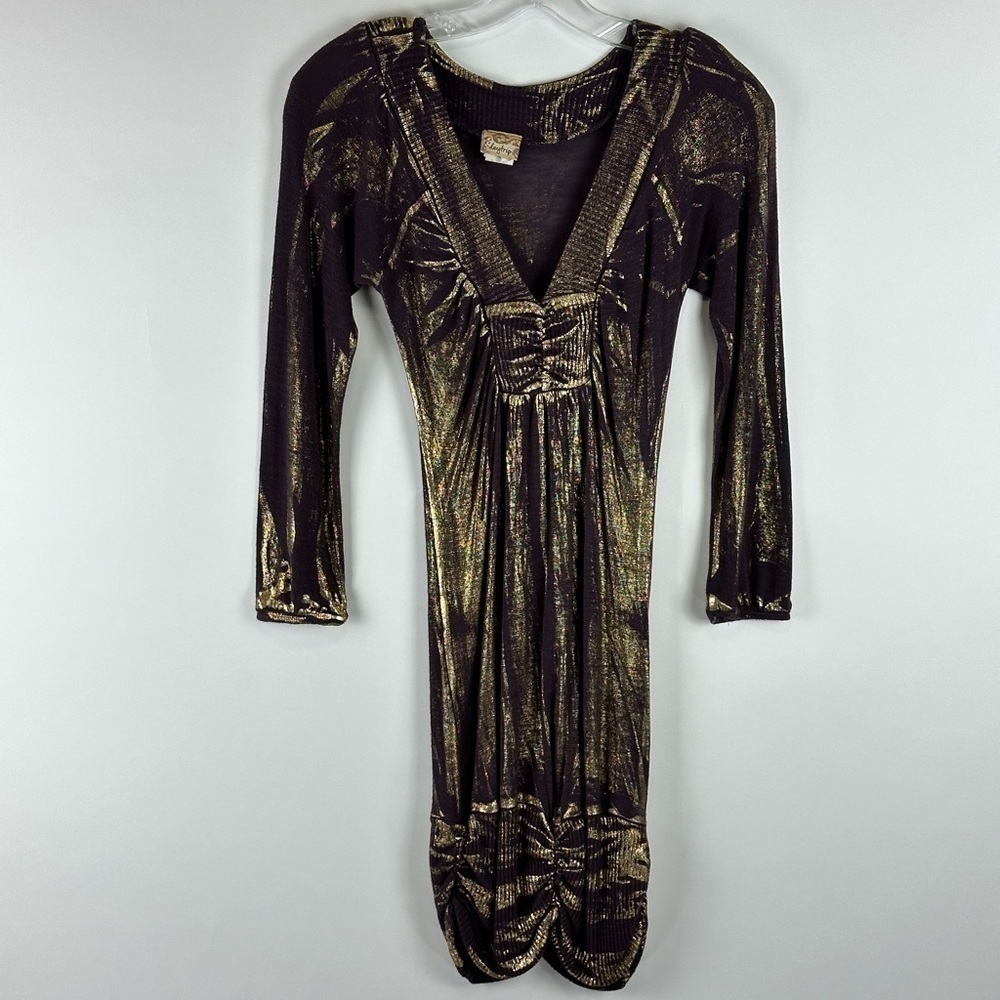 DayTrip's Womens' Vintage Tunic Synched Front Bodycon Dress - Picture 2 of 8